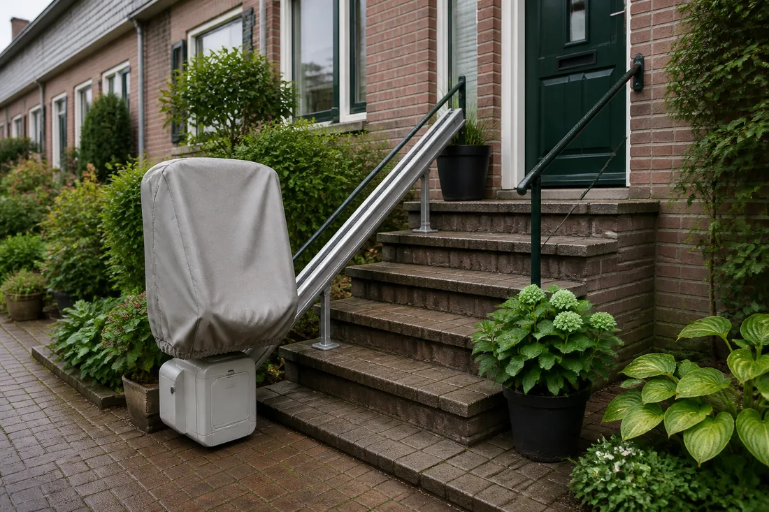 Traplift voor buiten (sfeerbeeld)